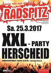 XXL-PARTY mit RADSPITZ und DeeJay marcKISS am 25. März in Herscheid
