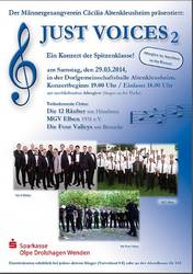 Four Valleys singen am 29. März in Olpe-Altenkleusheim gemeinsam mit den 12 Räubern und dem MGV Elben